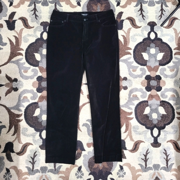 E39 by Eric Pants - E39 by Eric Straight Leg Black Velvet Women’s Pant Sz 12